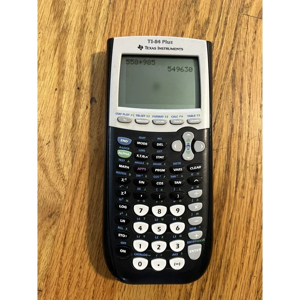 Texas Instruments TI 84 Plus Black Graphing Calculator with Cover